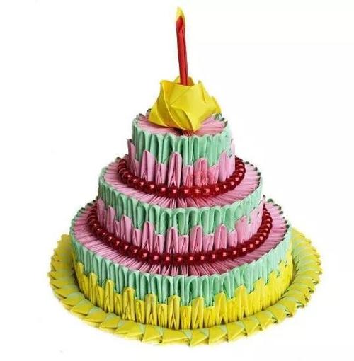 诱人的蛋糕折纸作品,看一眼就忍不住流口水啦!