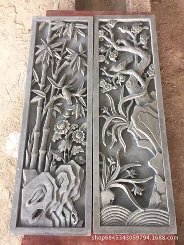 仿古挂件模具,仿古壁挂模具,古建模具,砖雕模具水泥--梅兰竹菊