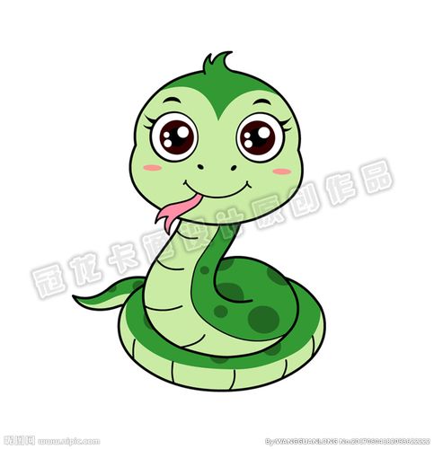 大眼萌小蛇图片