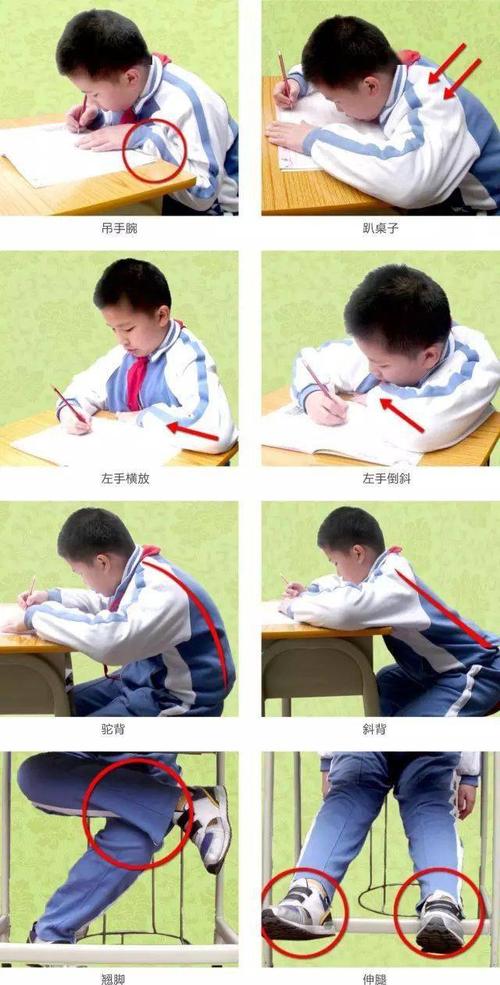 握笔姿势,坐姿不对会有哪些危害