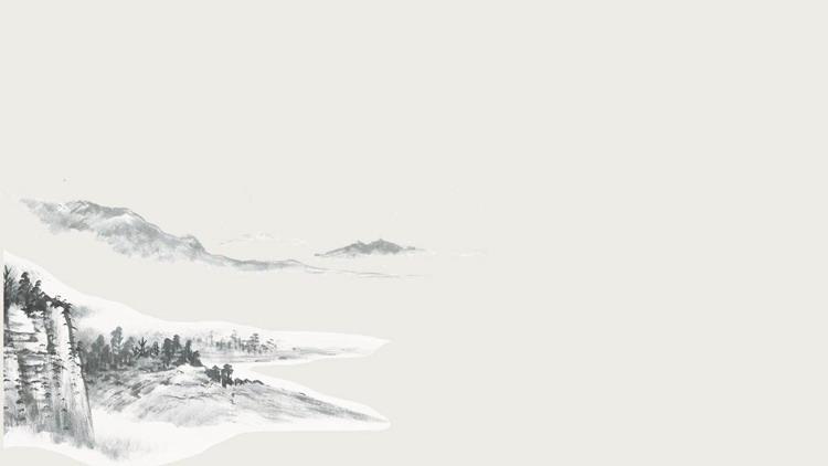 9张水墨山水中国风ppt背景图片