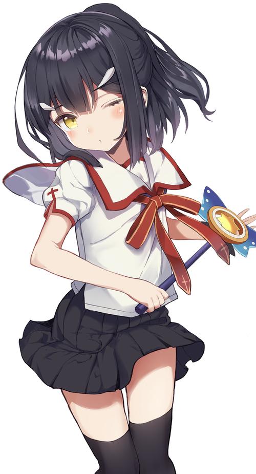 精选日漫《魔法少女》里美丽女主角"伊莉雅"的手绘插画壁纸