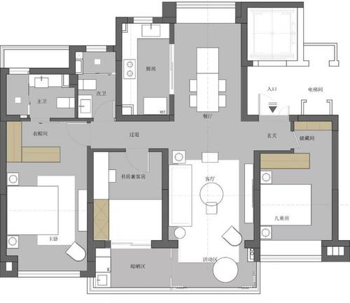 【东易设计】龙湖天璞小区125㎡户型深度解析,品质生活,精彩绽放!