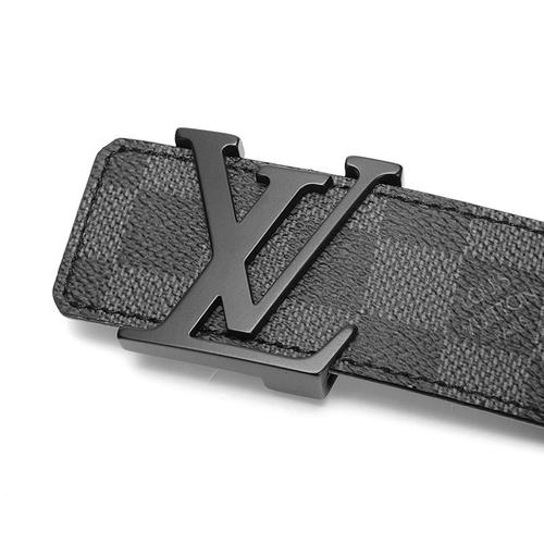 vuitton/路易威登 lv initiales damier graphite男士经典黑格腰带 40