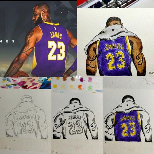 给小张同学画的詹姆斯_詹姆斯_年画_绘画_潮流_潮流