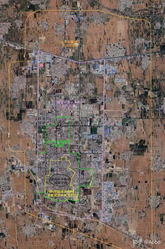 放一张卫星地图 下图是不同时期辛集城区的范围