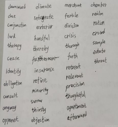 四级英语单词二