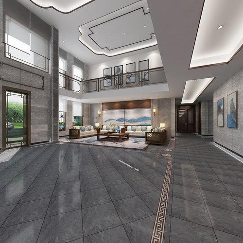 浙江省农村发展集团上虞公司大厅全景效果图