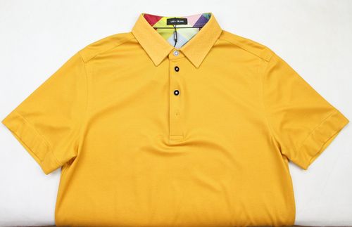 新款 路卡迪龙专柜正品代购男装夏款桑蚕丝休闲短袖t恤衫18115002