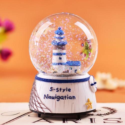 [蟠桃园de淘] 新款发光水晶球蓝牙音乐盒八音盒子手工创意生日礼物