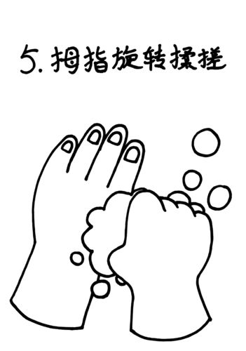 《洗手7步图》简笔画_简笔画_绘画_创意画_文化_绘画