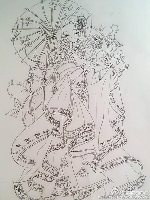 暖暖奇迹人物古装简笔画