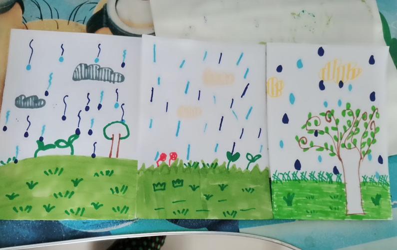 我画的小雨点各式各样呢!