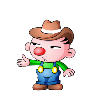 卡通红鼻子小孩