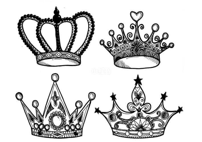 简笔画 线描画 素材|皇冠素材简笔画线描素描人文绘画