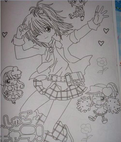 手绘 线稿 8401207 竖版 竖屏类似美少女战士的简笔画图片和守护甜心