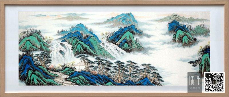国画书法 -《大好河山》- 中国风景山水画
