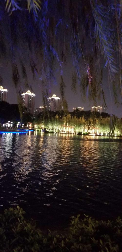 佛山千灯湖公园夜景