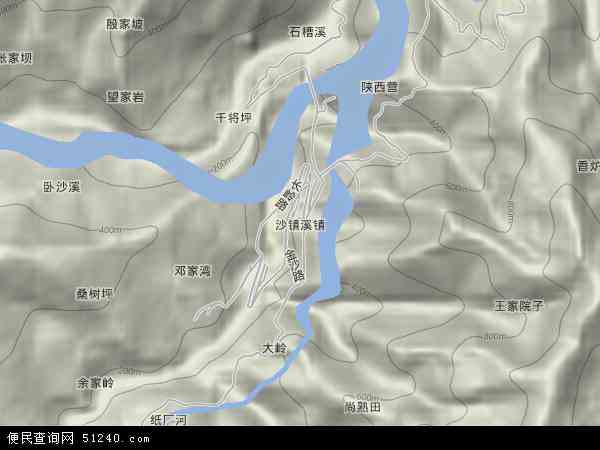 中国湖北省宜昌市秭归县沙镇溪镇地图(卫星地图)