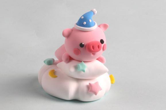 超轻粘土教程图解——云朵小猪