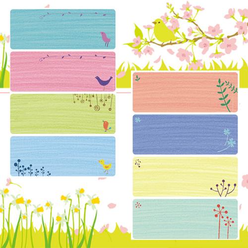 韩国进口 大尺寸不干胶姓名标签贴 儿童学生多用途唯美粘粘纸贴纸