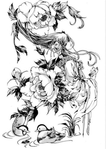 黑色线条古风插画黑头中国风动漫来自心馨lavender的图片分享堆糖网