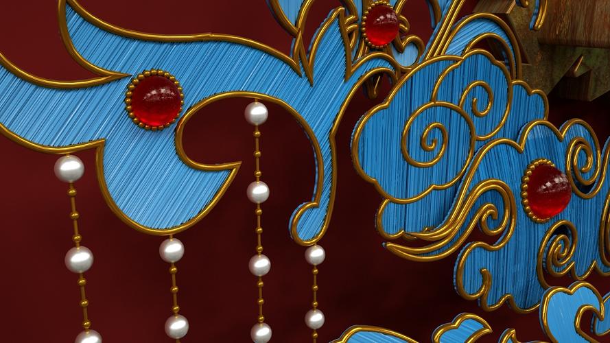 点翠 中国风 三维板式练习