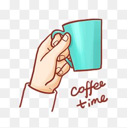 手拿杯子png免抠素材