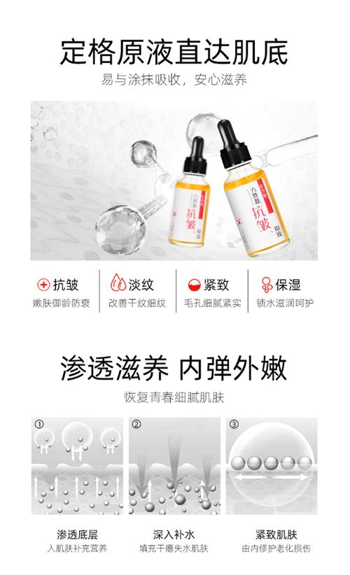 益若翼 六胜肽抗皱原液30ml*10瓶正品玻尿酸精华液紧致补水保湿淡化