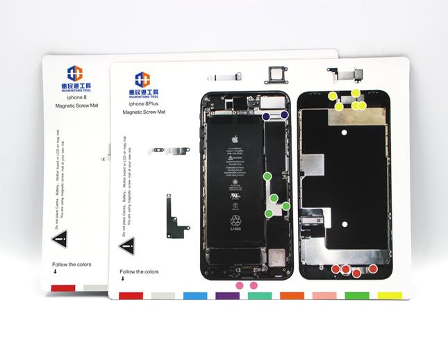 适用于苹果手机螺丝记忆垫 iphone8 8plus 磁性工作垫 拆机记忆板