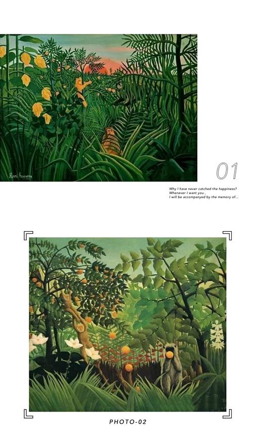 ▼ ▼ ▼ ▼ 极富生机与魔力的热带雨林系列作品是卢梭的代表作,不过