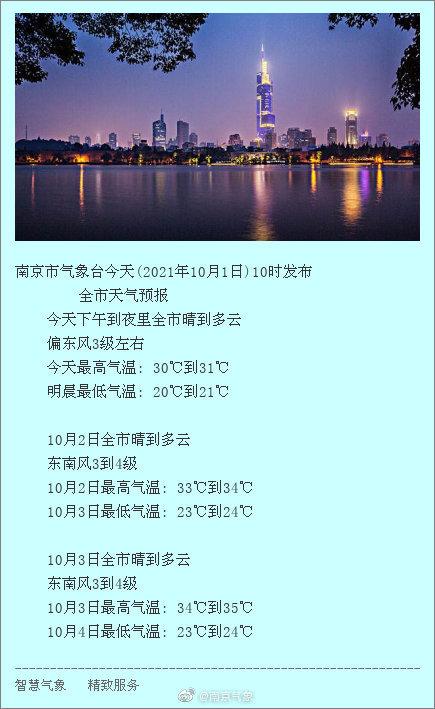 南京天气短期预报