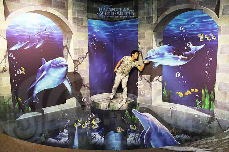 海洋3d立体画 海洋世界 海底世界 海豚3d 巨鲸3d 大白鲨3d 美人鱼3d