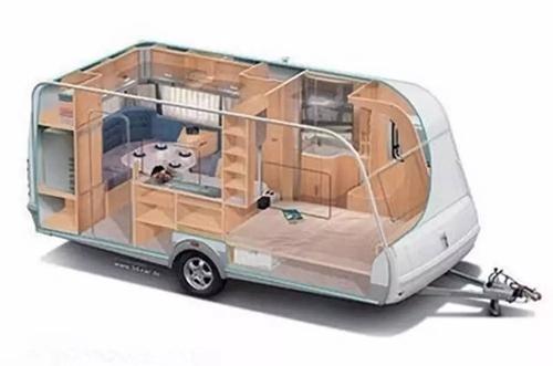 小型拖挂式房车图片