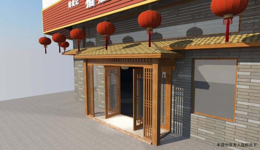 中式新中式作品风格:通用风格公共服务零售业应用场景:日间效果图3d