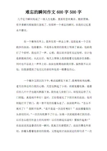 难忘的瞬间作文600字500字.pdf 8页