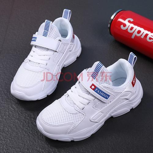 专卖男童小白鞋2021春夏款潮小男孩子单网白色运动鞋透气网面儿童网鞋