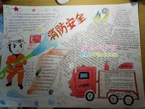 119防火消防安全日手抄报 消防安全手抄报