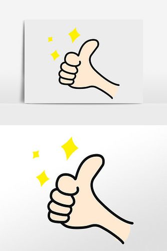 手绘手势姿势真棒插画图片