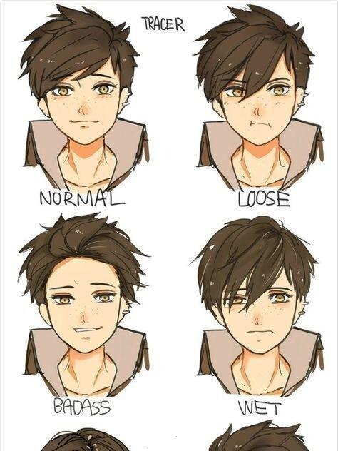 【素材】二次元男生发型