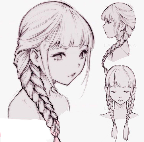 辫子是在二次元和漫画人物中经常出现的发型要素,很多人看到辫子