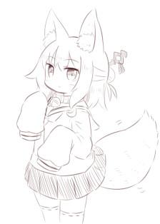 动漫小狐狸素描简笔画 简笔画图片大全-蒲城教育文学网