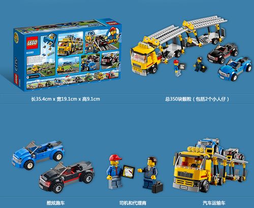 (第1期)lego 乐高 city 城市系列 汽车运输车 60060京东自营,品质保证