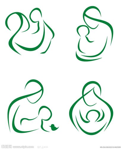 手绘妈妈和婴儿宝宝草图设计图__生活人物_人物图库