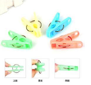 20只装家居多功能塑料夹子防风晾衣小夹子内衣袜子晾晒夹封口夹