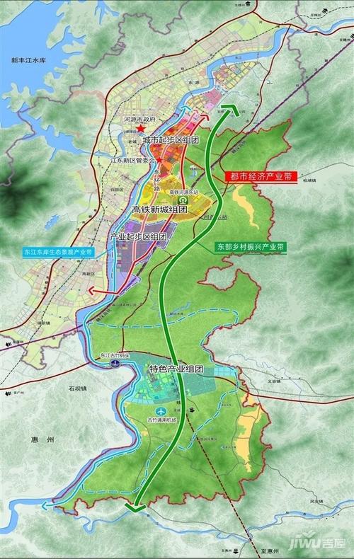 河源江东新区临江古竹和城东街道办将改设行政区