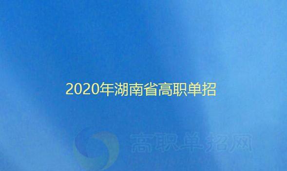 湖南省2020年高职单招招哪些学生