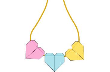 爱心项链手工折纸