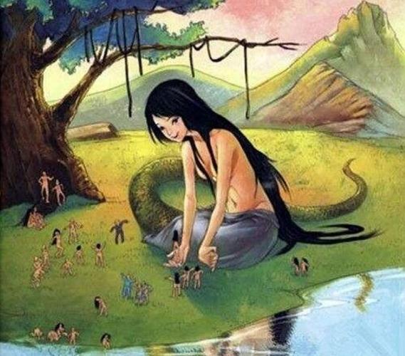 大家注意下传说中女娲是人身蛇尾,但是为什么造出来人是四条腿可以走?