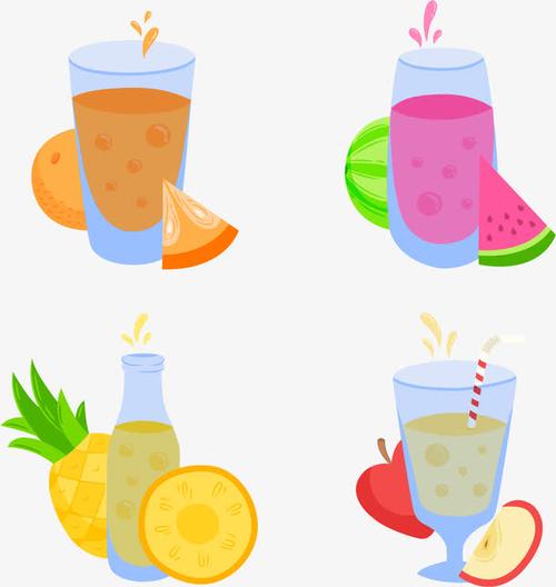 手绘/卡通 卡通元素 > 矢量水果汁  收藏 [声明] 觅元素所有素材为